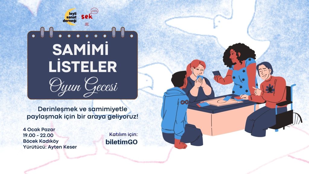 Samimi Listeler Oyun Gecesi: Sorularla Yavaşlamak, Paylaşmak ve Bağ Kurmak