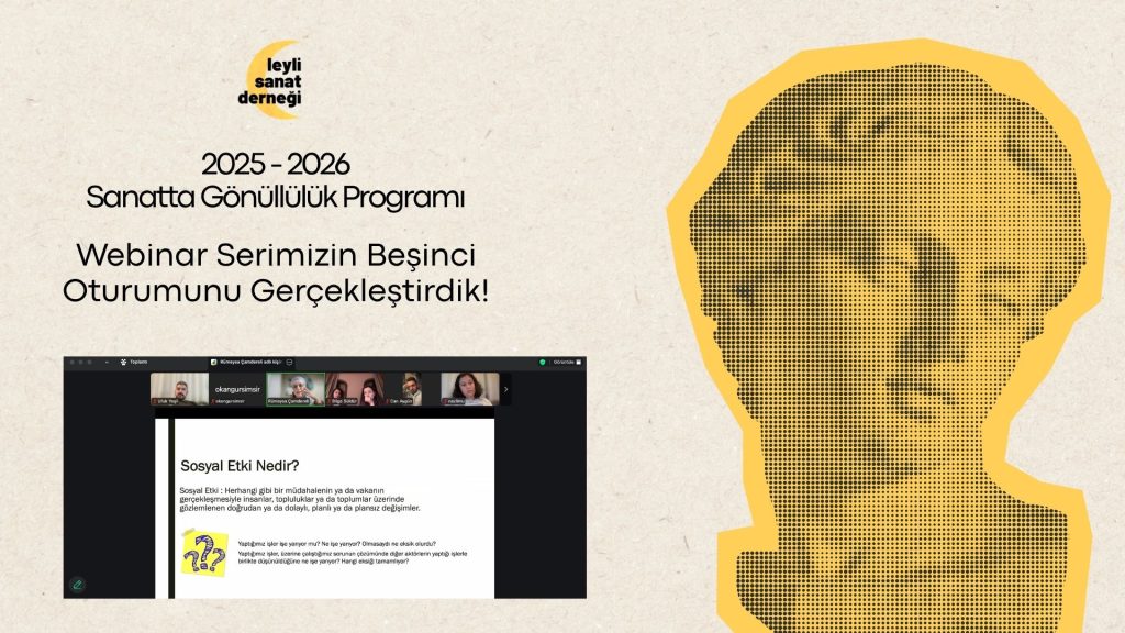 Sanatta Gönüllülük Programı 5. Webinarı Gerçekleştirildi: Proje Geliştirme ve Sosyal Etki Tasarımı